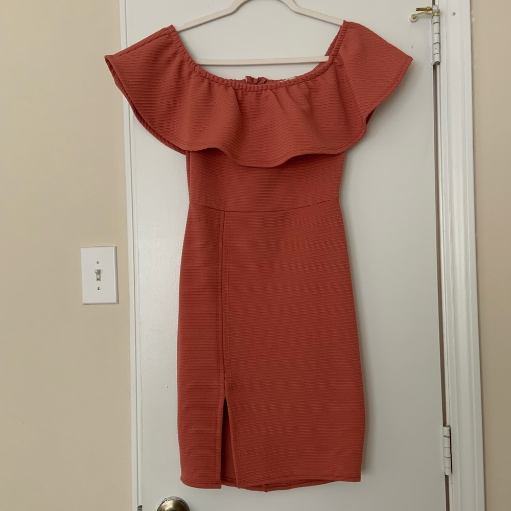 Pink Off Shoulder Dress